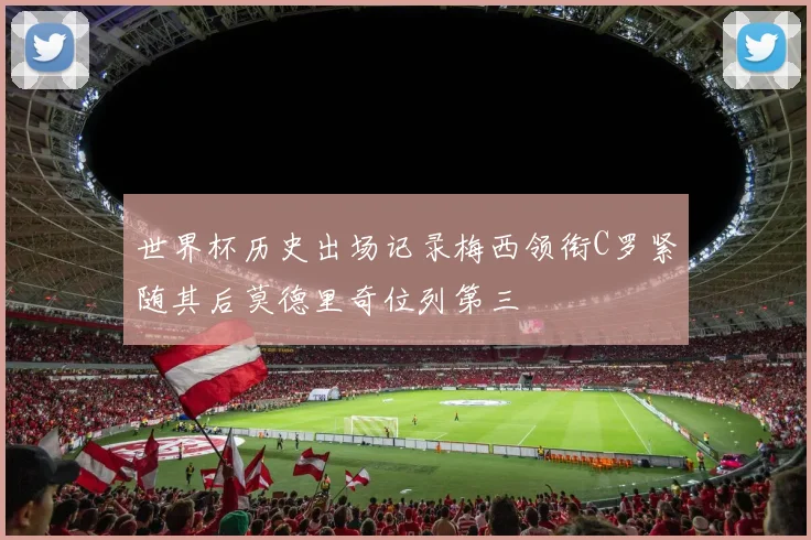 世界杯历史出场记录梅西领衔C罗紧随其后莫德里奇位列第三